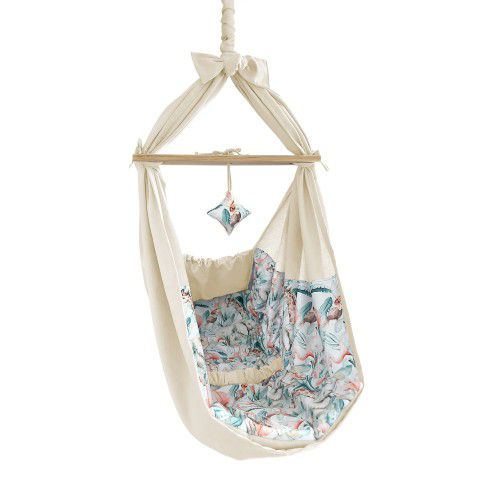 LULA KIDS hammock / swing for a baby with a safety belt beige up to 20 kg